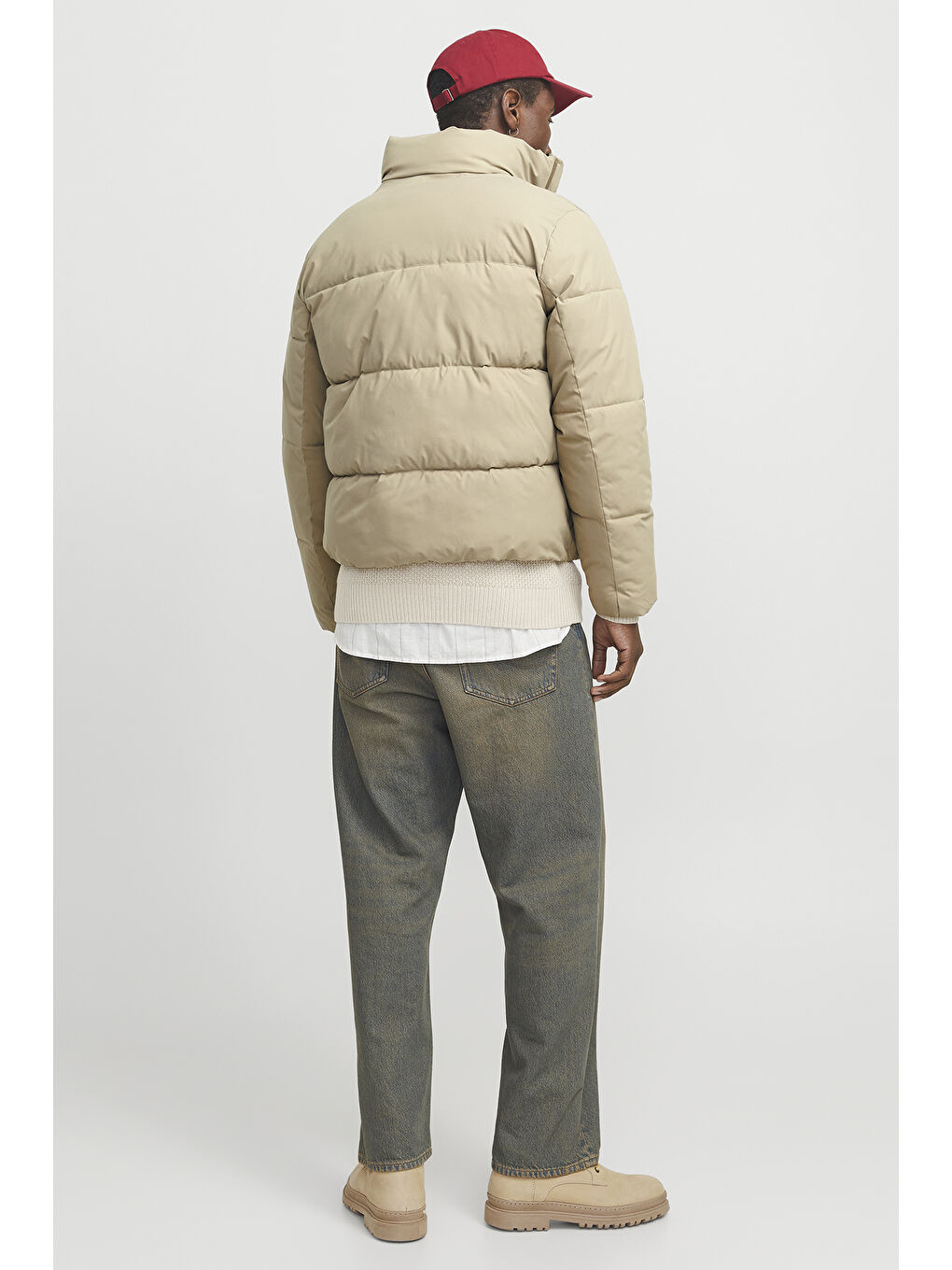 Bej Originals Jorvesterbro Dik Yaka Kapitoneli Şişme Mont 12267055-5