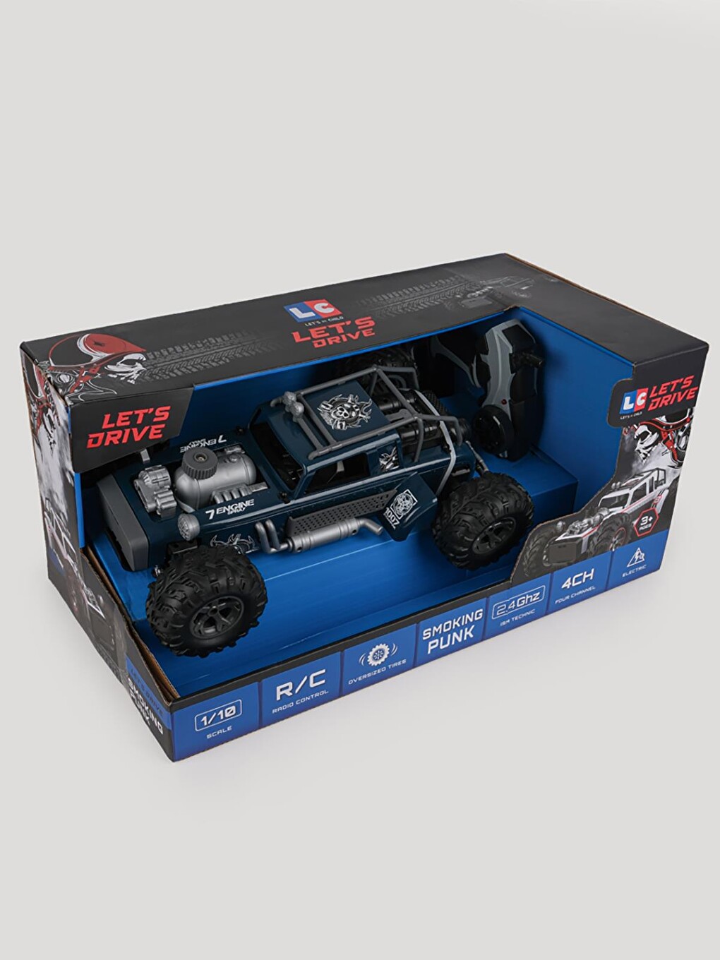 Ride Uk 1:10 2.4 Ghz Yüksek Hızlı Truck Araba 4 Ch Usb Şarjlı - Mavi-5