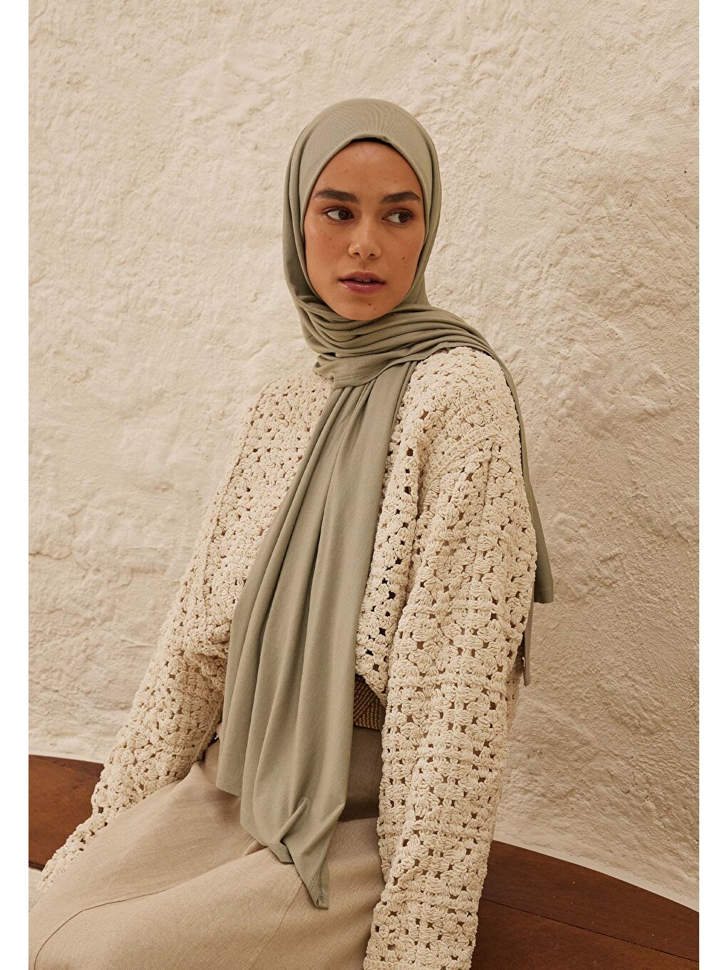 Penye Şal Metalik Gri-3