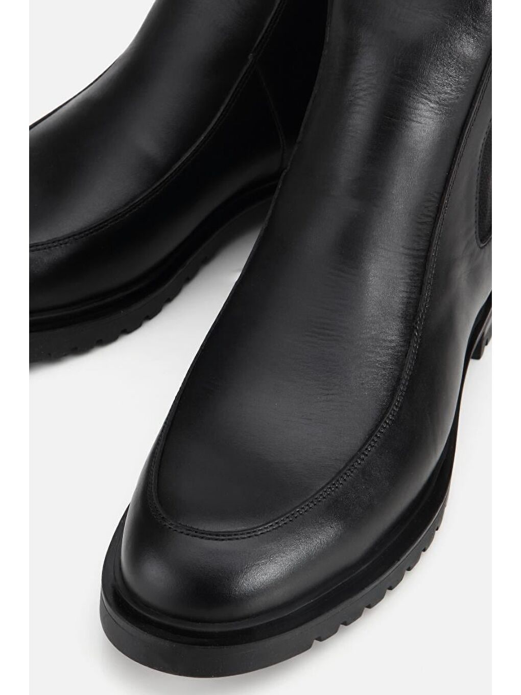 Erkek Deri Siyah Lastik Detaylı Chelsea Bot-3