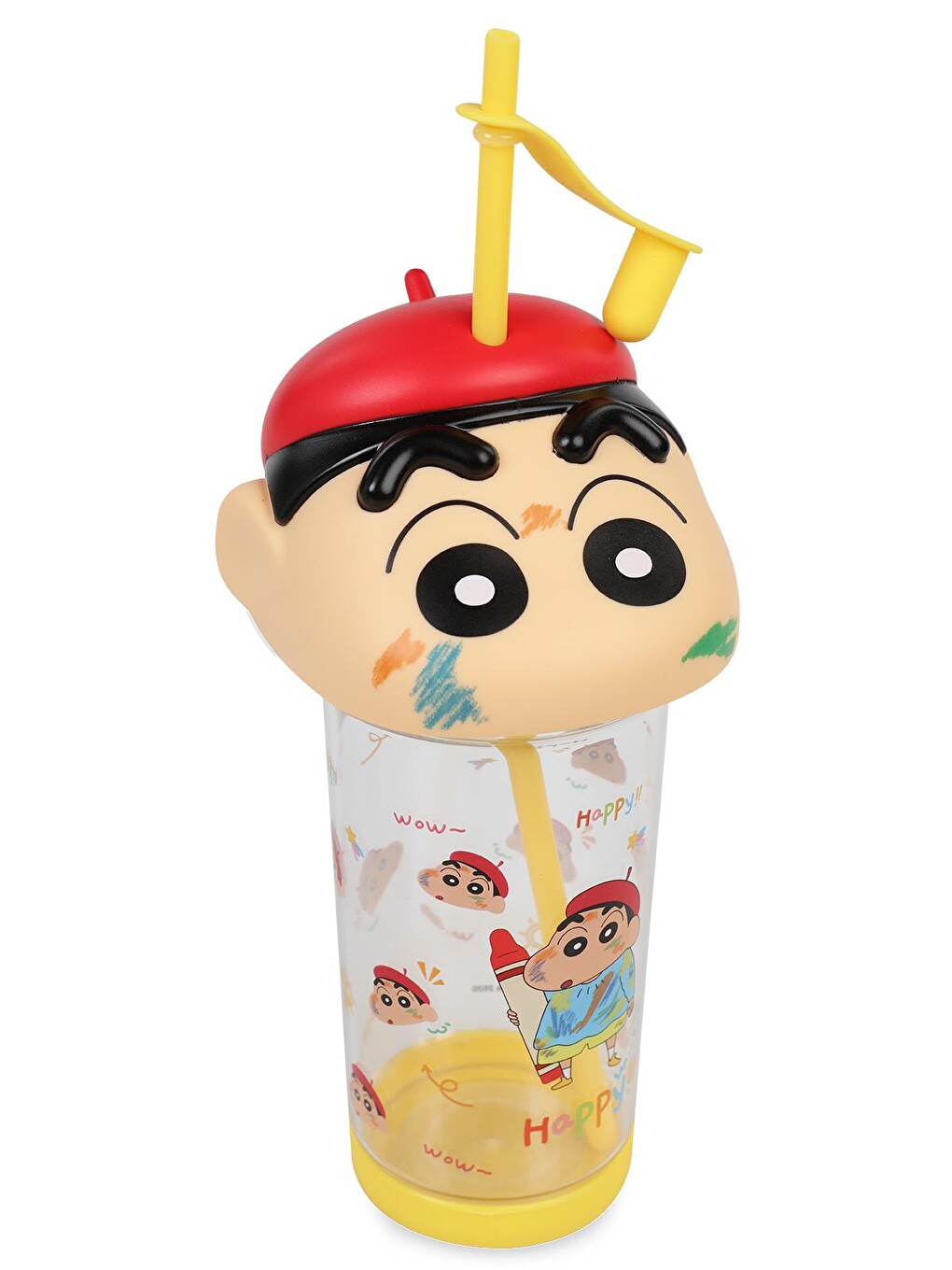 Crayon Shinchan Pipetli Matara 500 Ml - Sarı-3