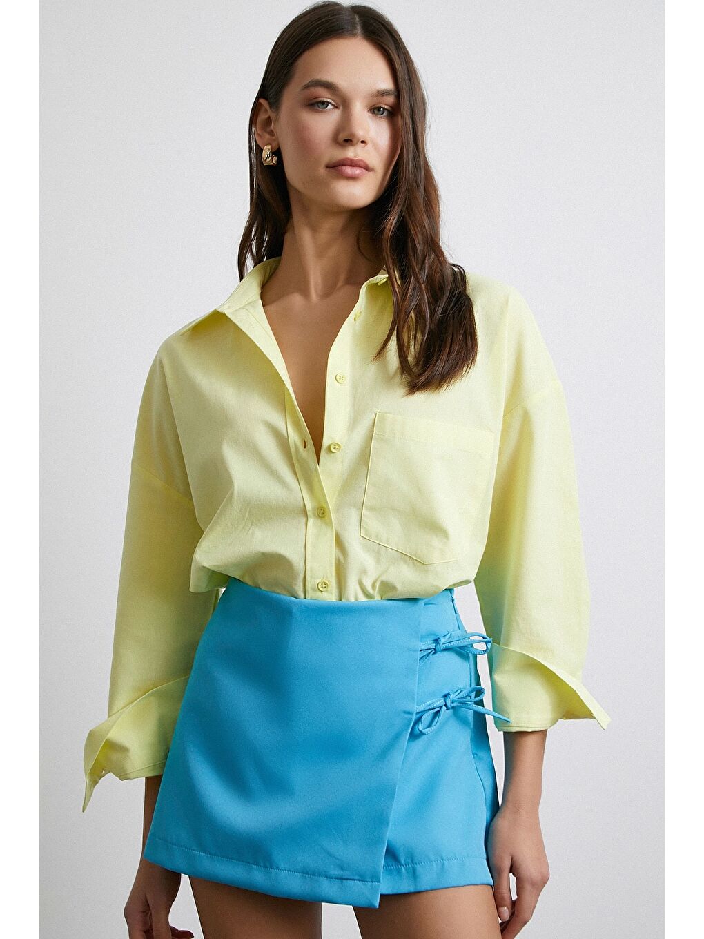 Must Have Poplin Gömlek Sarı