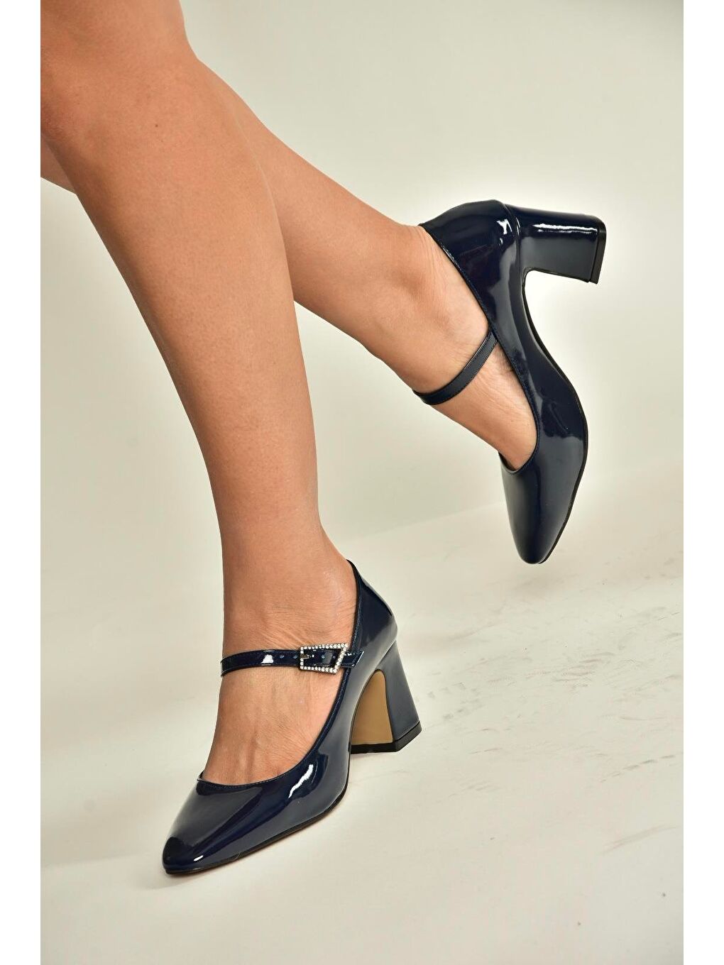 Lacivert Kadın Topuklu Ayakkabı V250670708-2