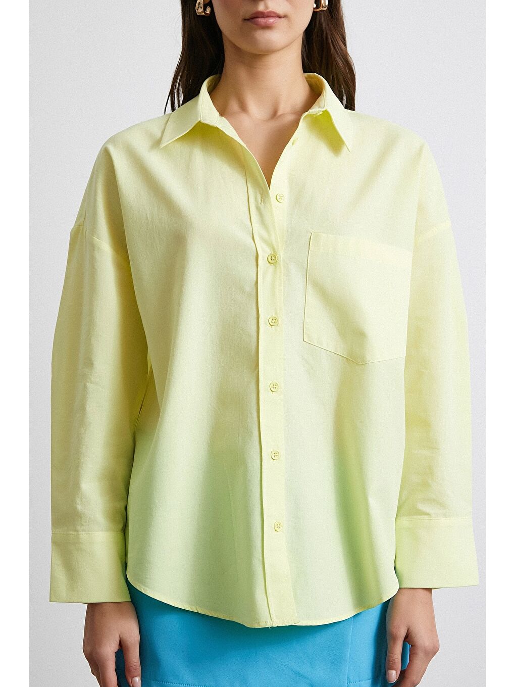 Must Have Poplin Gömlek Sarı-1