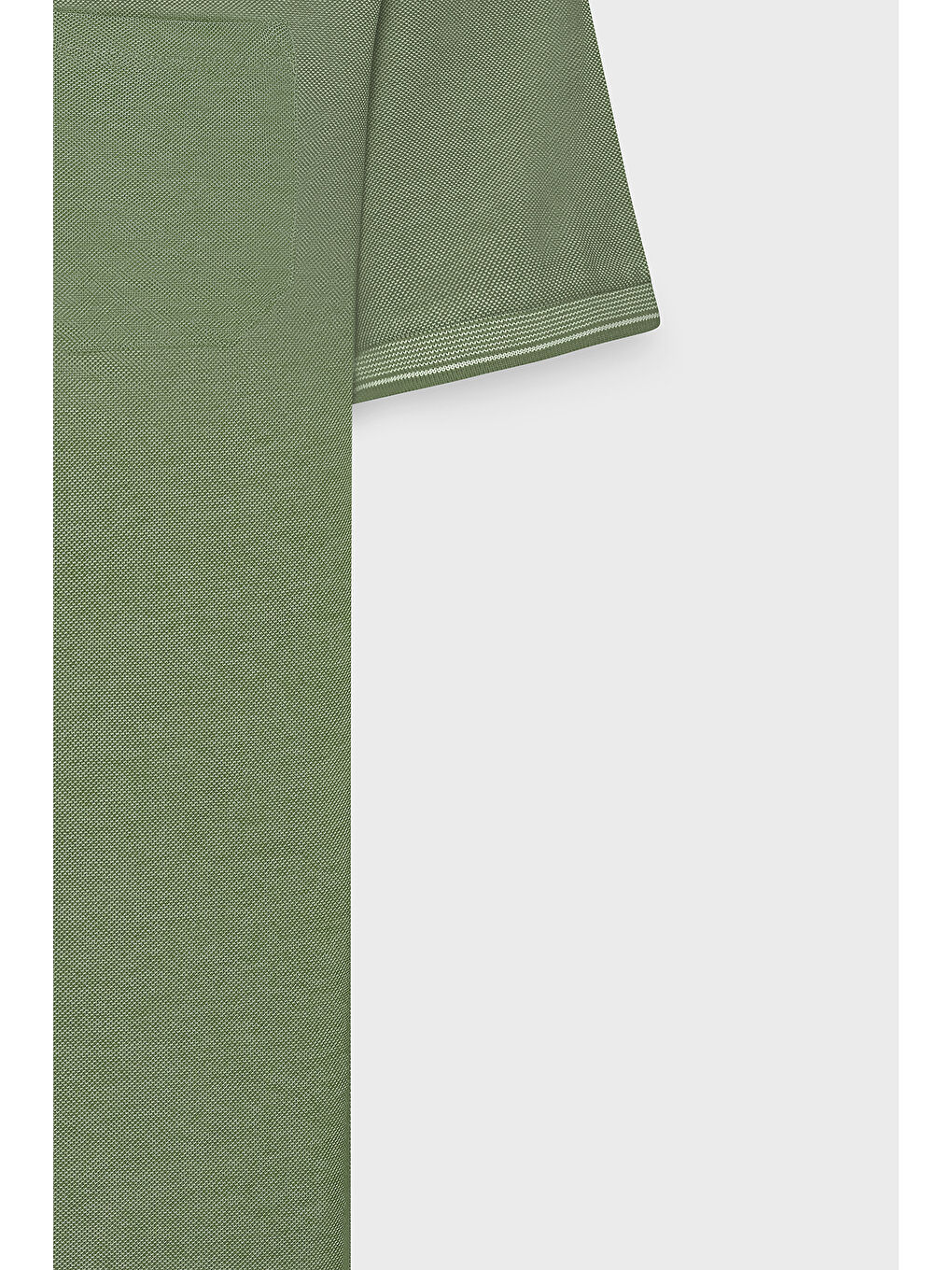 Erkek Yeşil Pamuklu Comfort Fit Rahat Kesim Polo Yaka Cepli Tişört-8