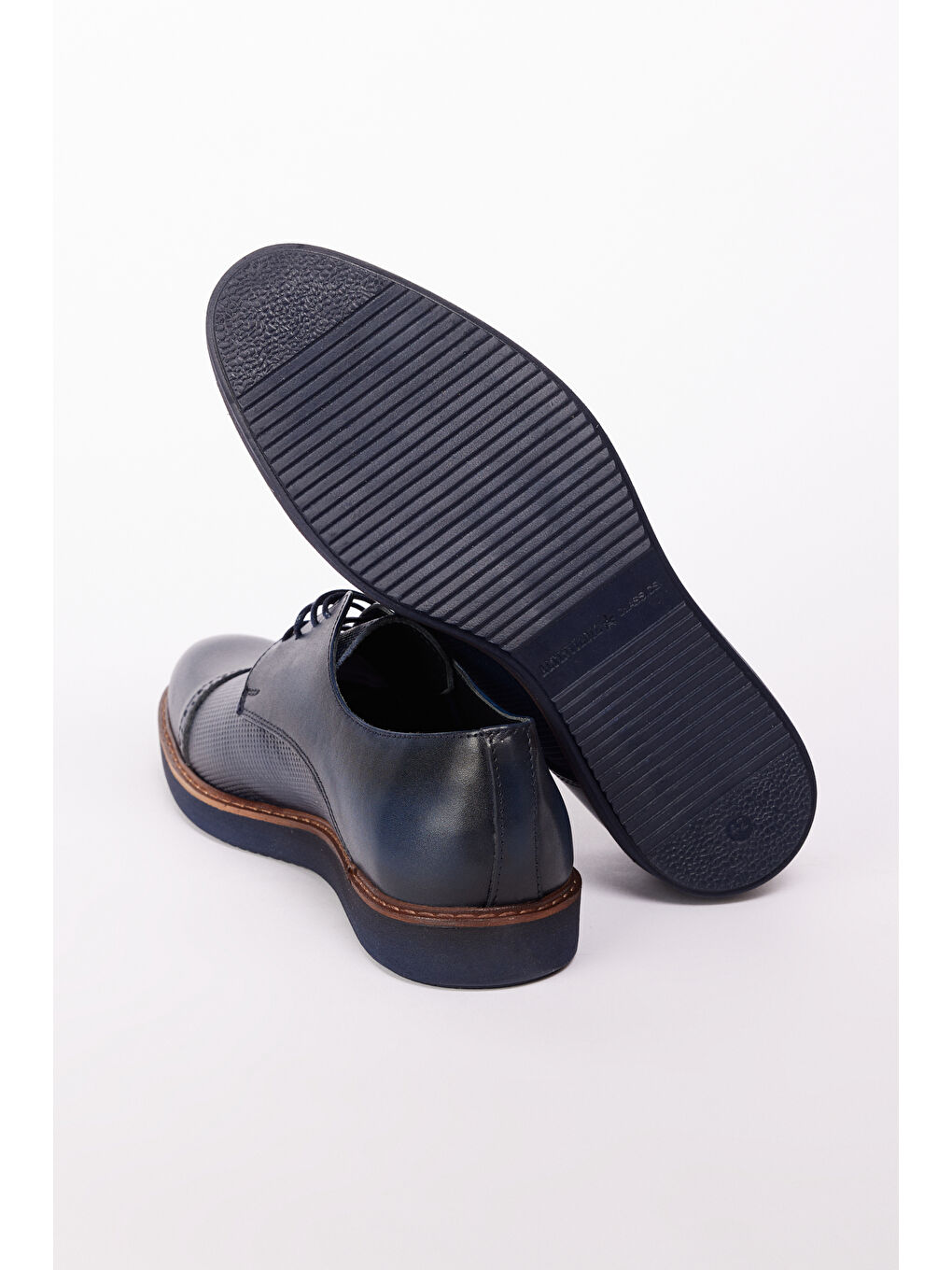 Erkek Lacivert %100 Deri Casual Ayakkabı-3