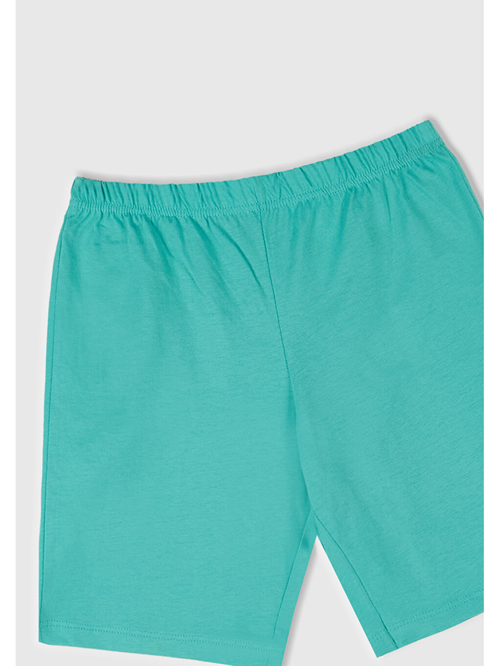 Erkek Çocuk Turkuaz Yazı Baskılı T-Shirt ve Şort Pijama Takım-2