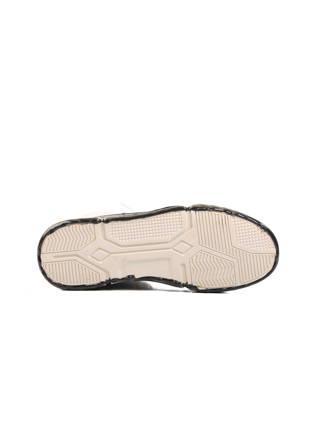 Beyaz Hakiki Deri Bilek Boy Erkek Sneaker 24K510-4 M-4