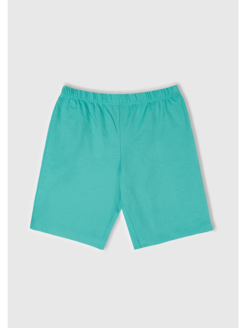 Erkek Çocuk Turkuaz Yazı Baskılı T-Shirt ve Şort Pijama Takım-3