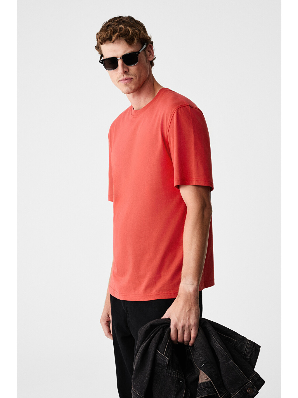 Kırmızı MOCASSIN Erkek %100 Pamuk Baskılı Relaxed Fit Yuvarlak Yaka Kısa Kollu KIRMIZI T-Shirt-2