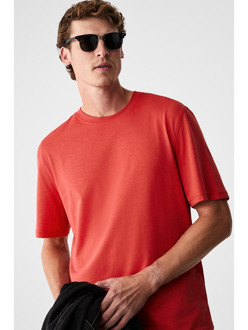 Kırmızı MOCASSIN Erkek %100 Pamuk Baskılı Relaxed Fit Yuvarlak Yaka Kısa Kollu KIRMIZI T-Shirt-3