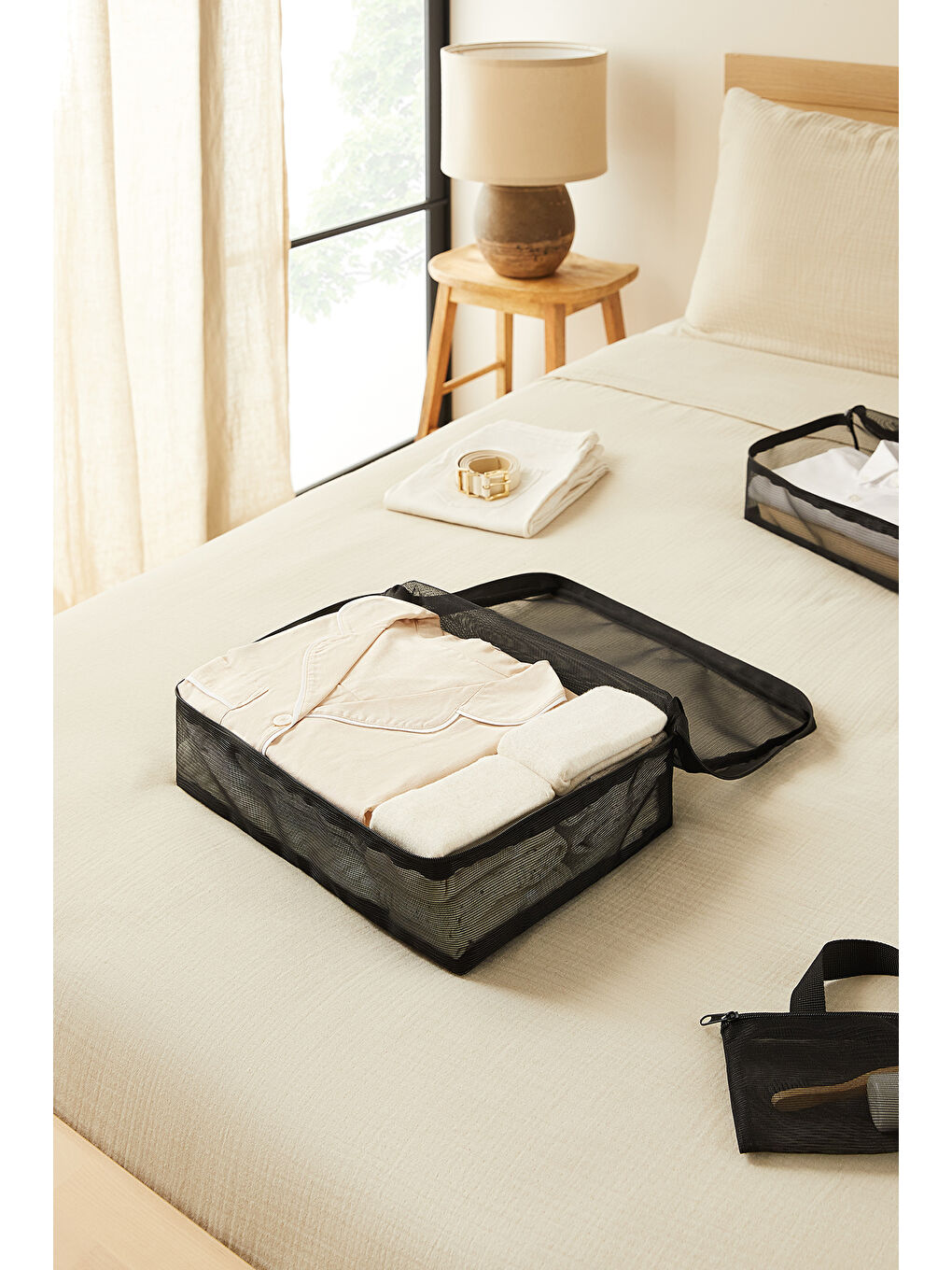 6'lı Siyah Renk File Bavul İçi Düzenleyici Set-3