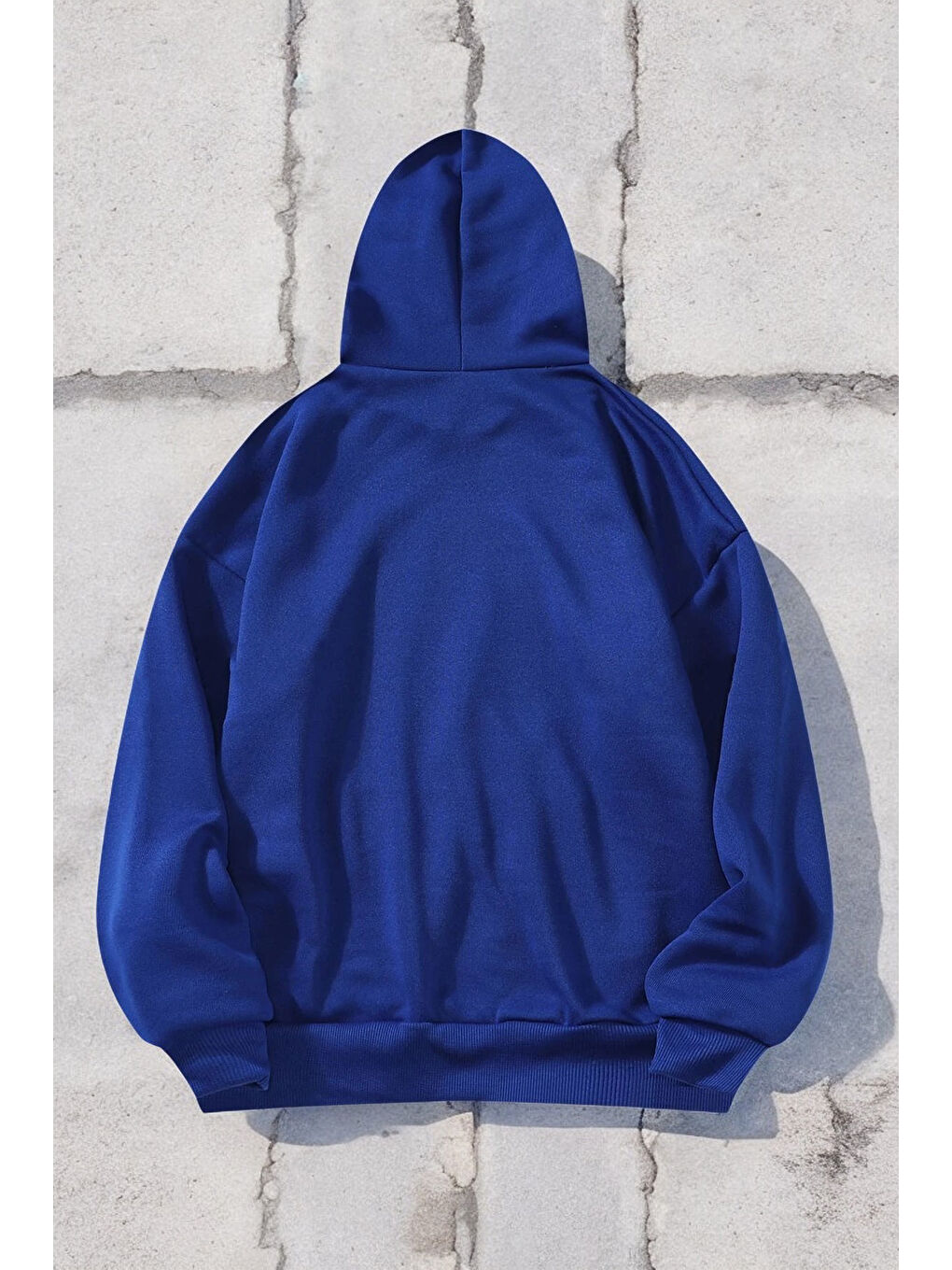 uyguntarz Mavi Looking Baskılı Oversize Sweatshirt - 1