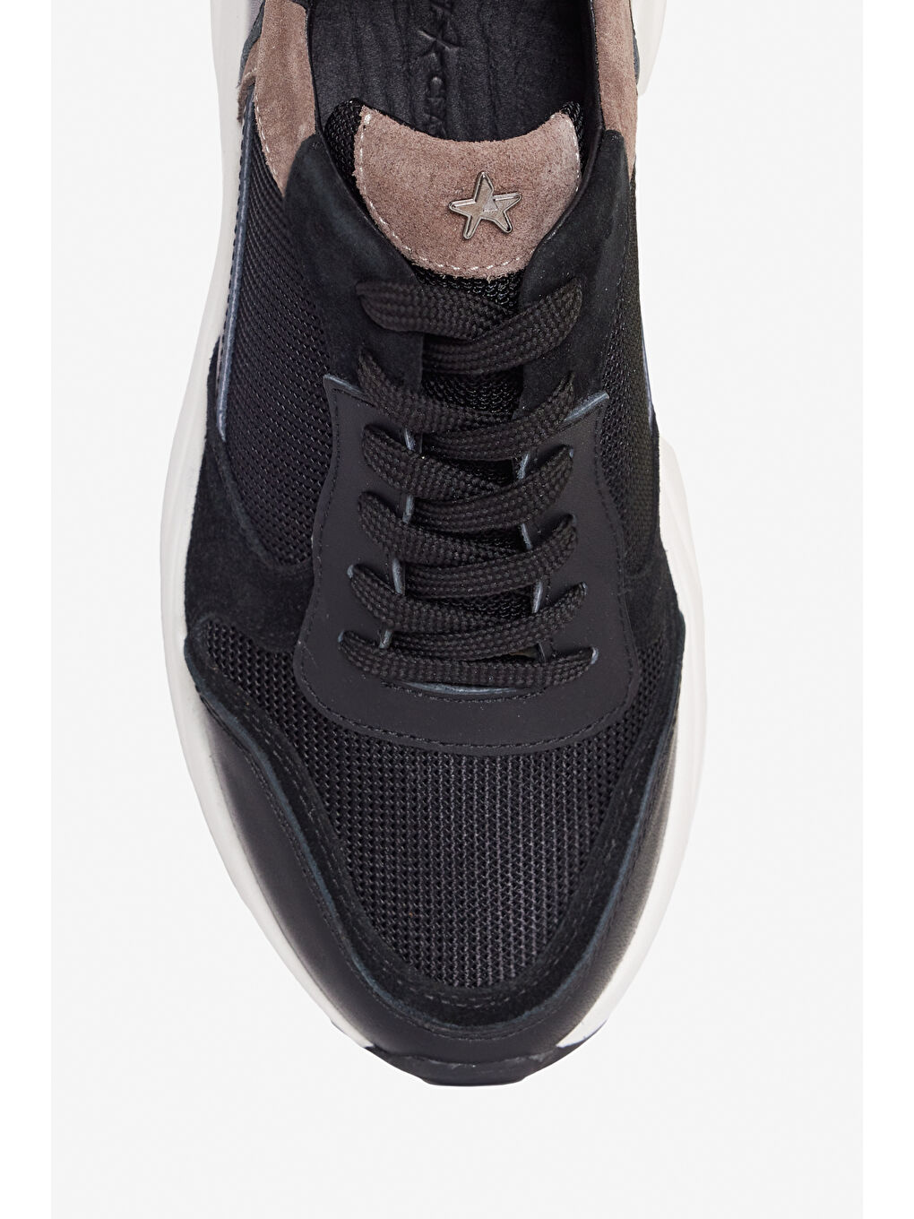 Erkek Siyah %100 Deri Sneaker Spor Ayakkabı-2