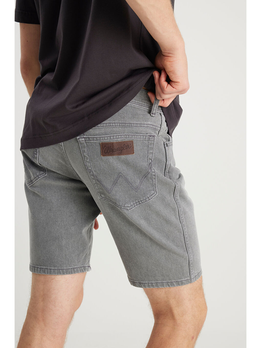 Gri Regular Fit Rahat Kesim Esnek Texas Jean Şort-4