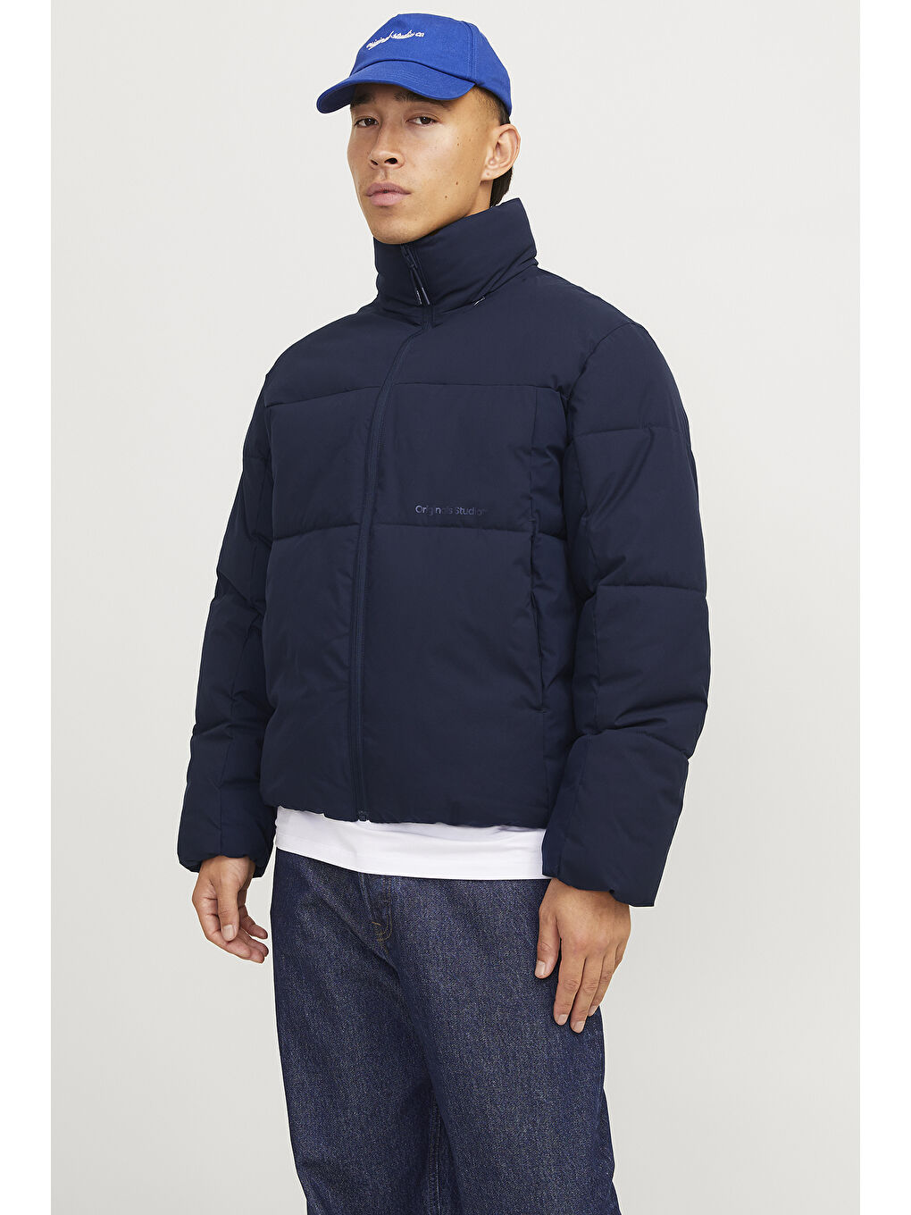 Lacivert Originals Jorvesterbro Dik Yaka Kapitoneli Şişme Mont 12267055