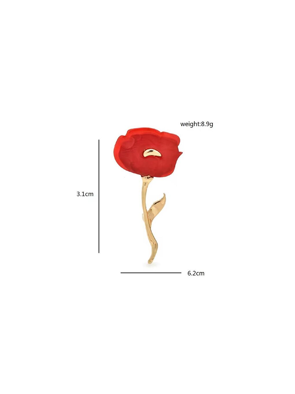 Sarı Aşk Gülü Broş Yaka İğnesi-3