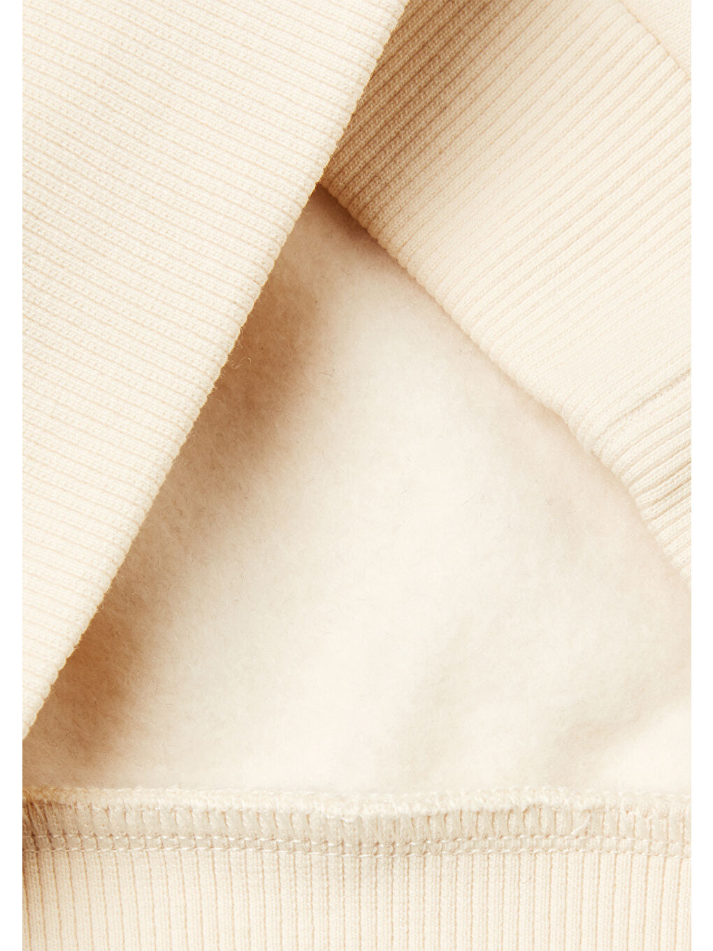 Ekru Erkek Çocuk Krem Önü Baskılı Kolları Şeritli Kapüşonlu Sweatshirt-2