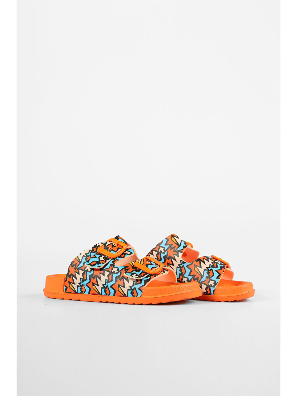 Turuncu Gibli II Baskılı Erkek Okul Öncesi Orange Terlik