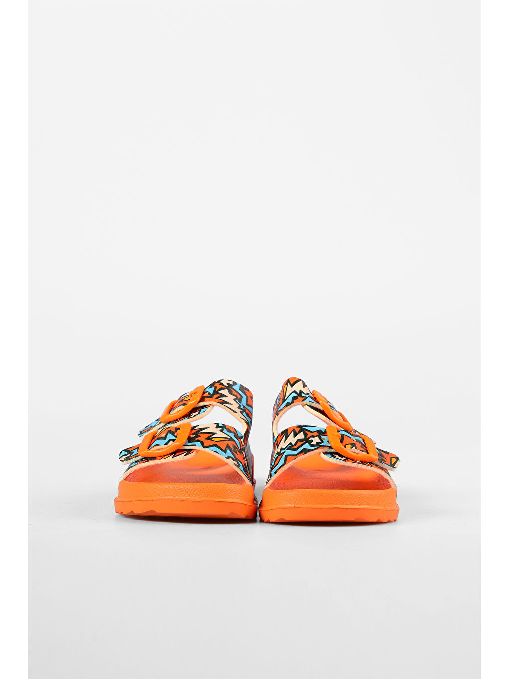 Turuncu Gibli II Baskılı Erkek Okul Öncesi Orange Terlik-1