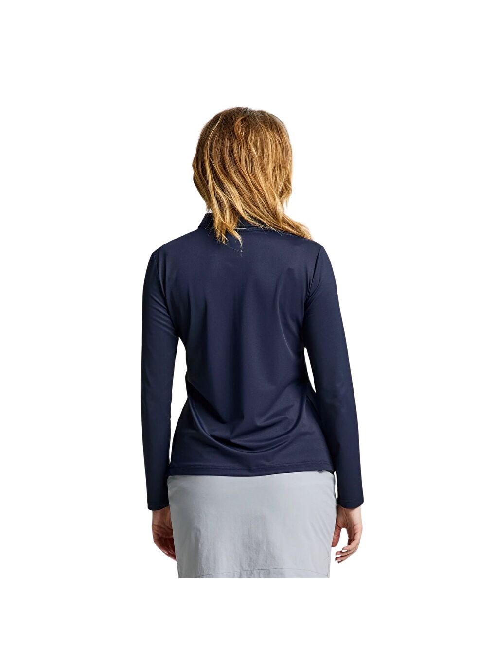 Lacivert Ws Tech Pique Polo Ls Kadın Mavi Tişört-3