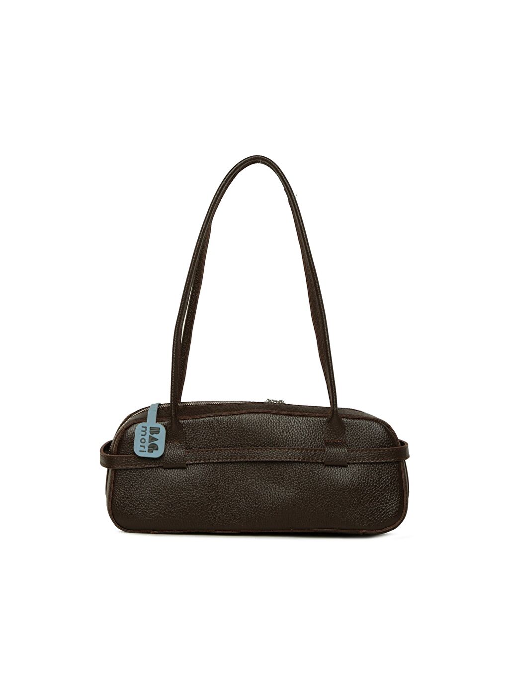 Kahverengi Gerçek Deri Kemerli İnce Askılı Çanta-2