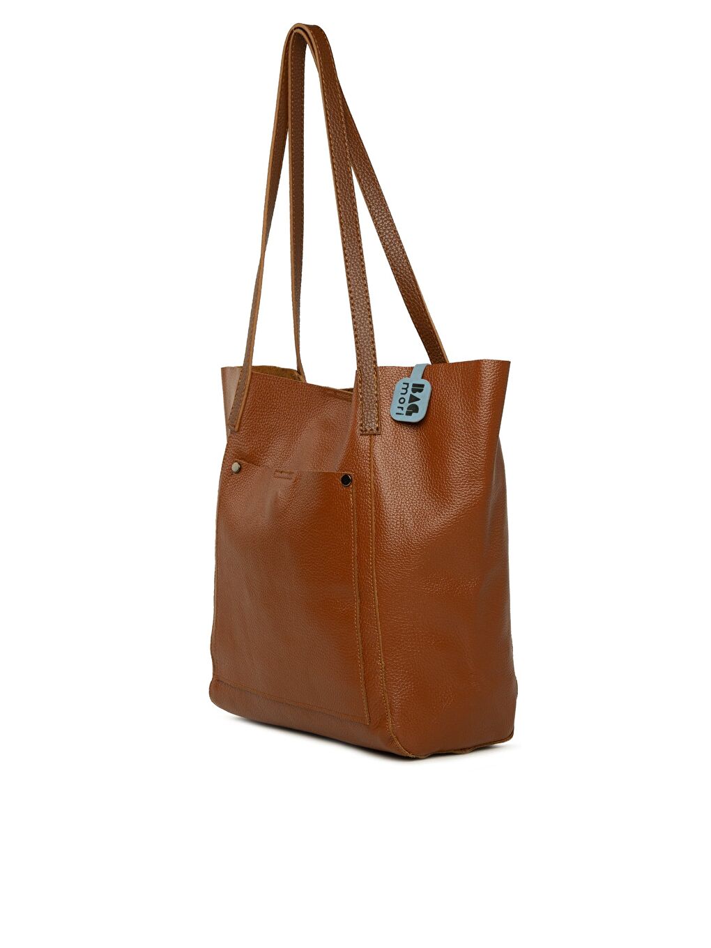 Kahverengi Gerçek Deri Cepli Salaş Tote Çanta-1