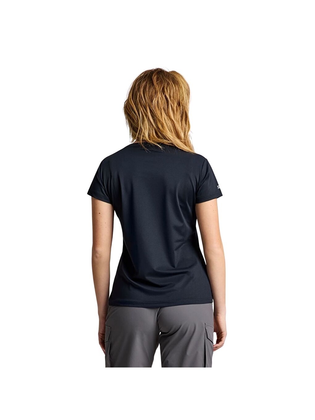 Lacivert Ws Tech Pique Kadın Mavi Tişört-4