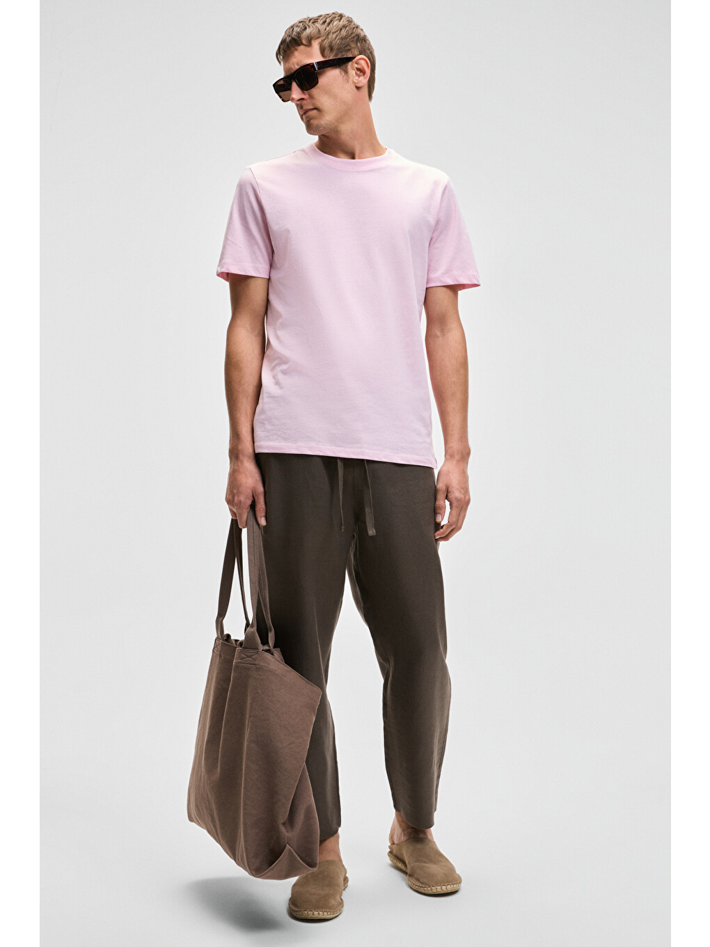 Pembe MOCASSIN Erkek %100 Pamuk Baskılı Relaxed Fit Yuvarlak Yaka Kısa Kollu PEMBE T-Shirt-3