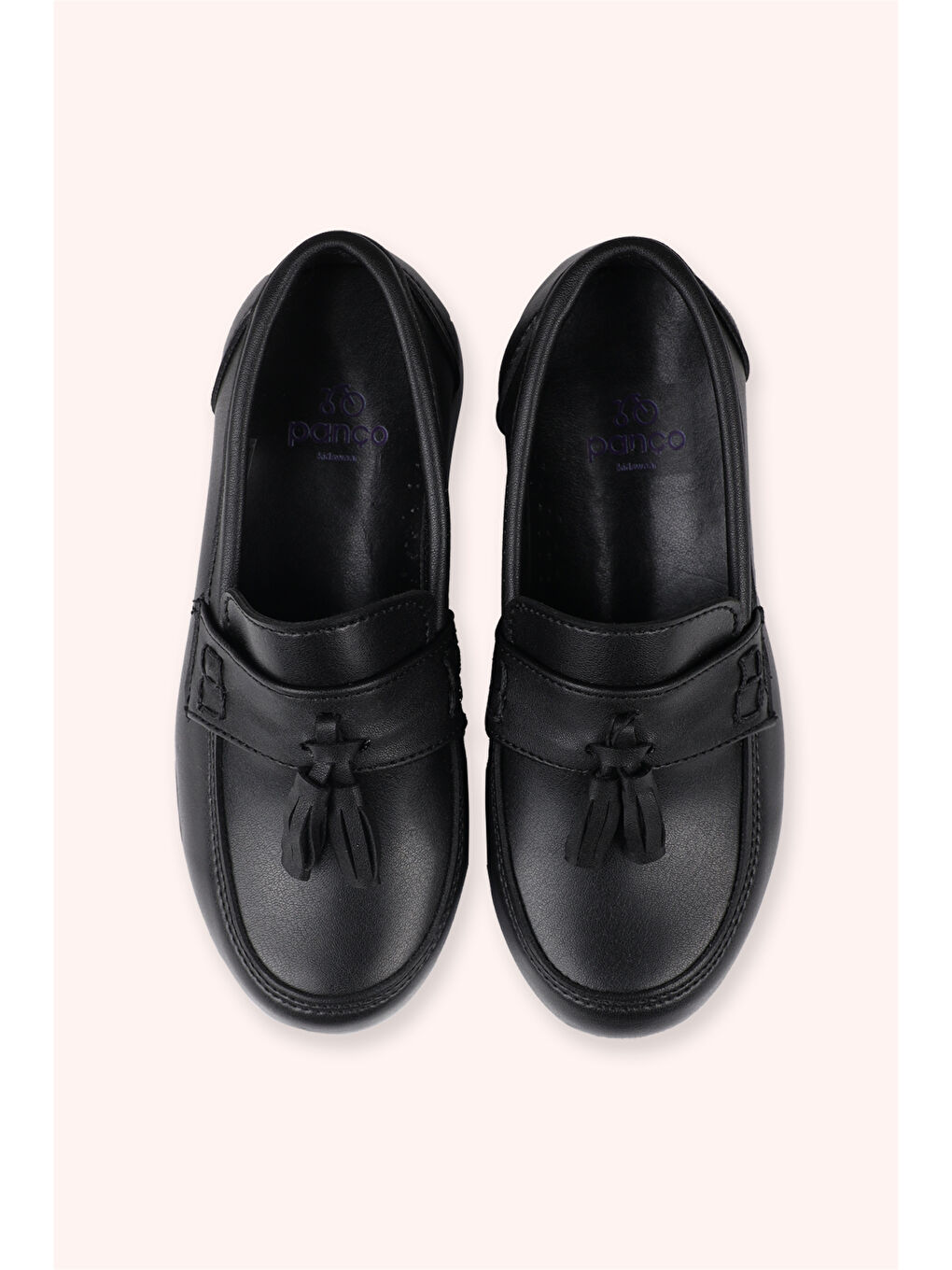 Erkek Çocuk Püskül Detaylı Siyah Klasik Ayakkabı-1