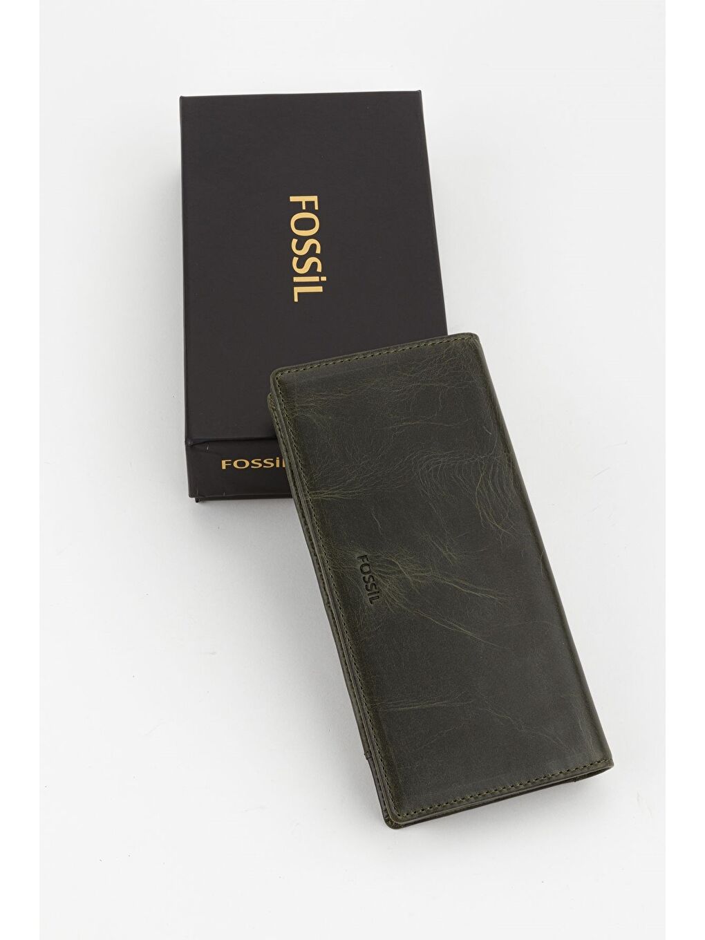 Yeşil Kutulu Hakiki Deri Ekstra Kartlıklı Crayz Haki Unisex El Portföyü Kartlık Cüzdan-3