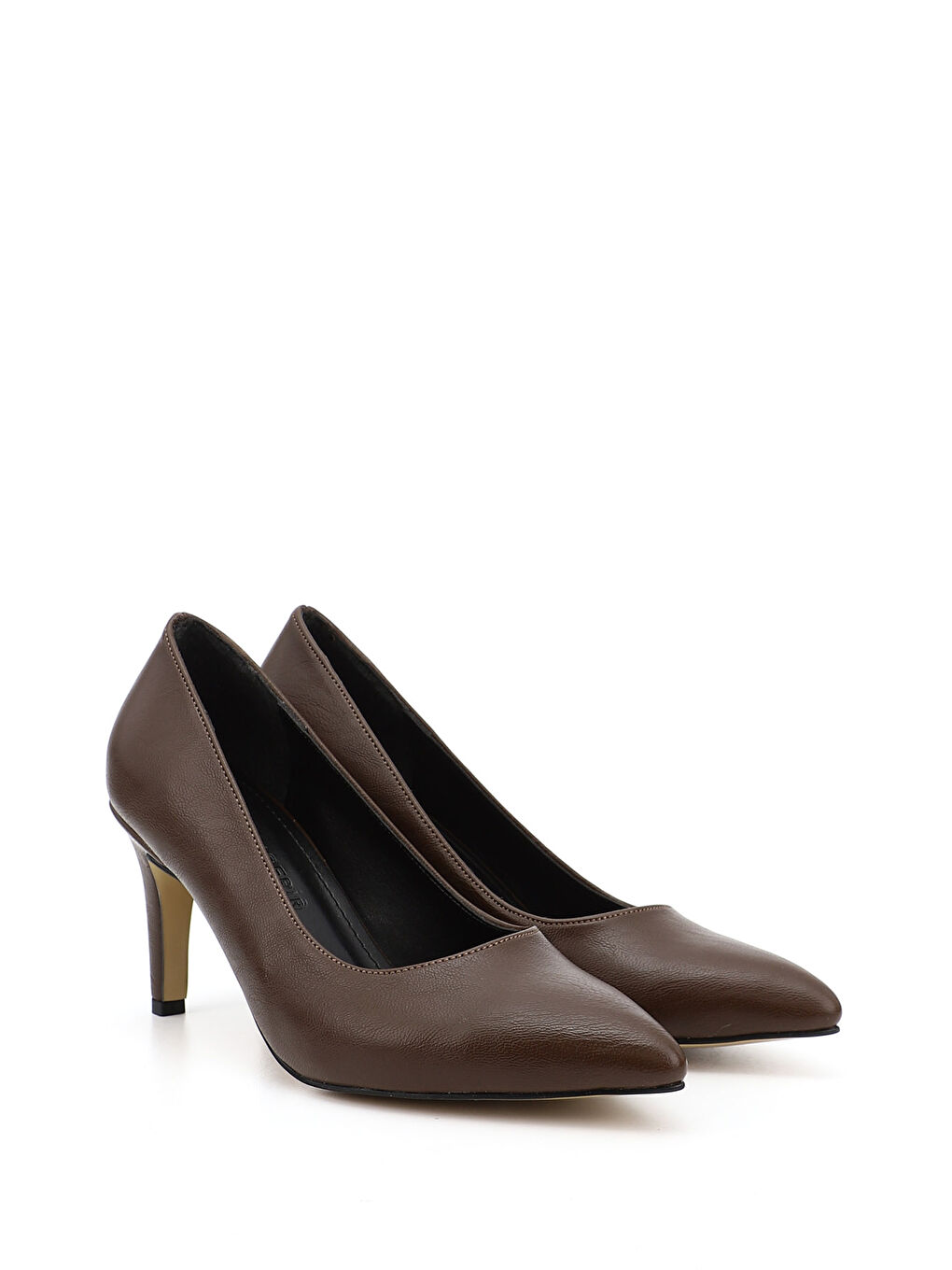Kahverengi Kadın ÇİKOLATA KAHVE Sivri Burun İnce Ökçe Topuklu Stiletto-1