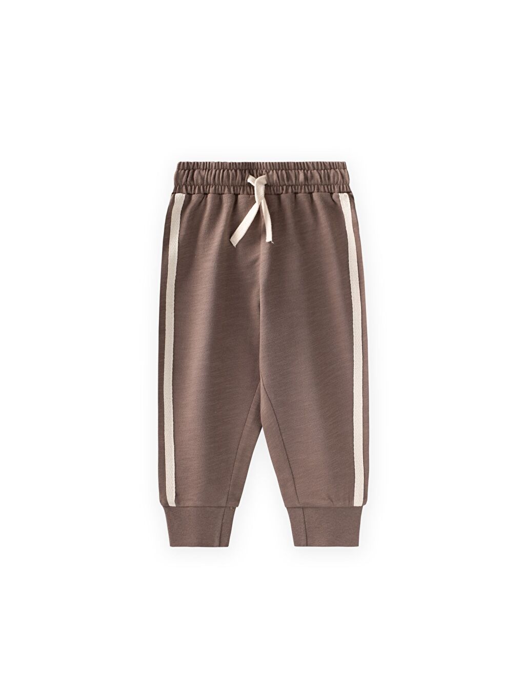 Bej Şerit Detaylı Eşofman 1-10 Yaş Vizon