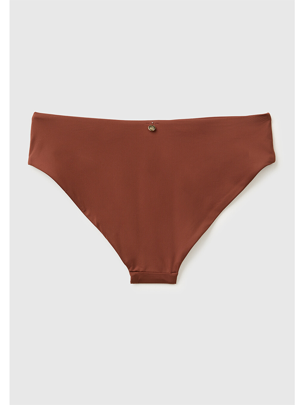 Kadın Koyu Kahverengi Arkası Logo Detaylı Bikini Altı-1