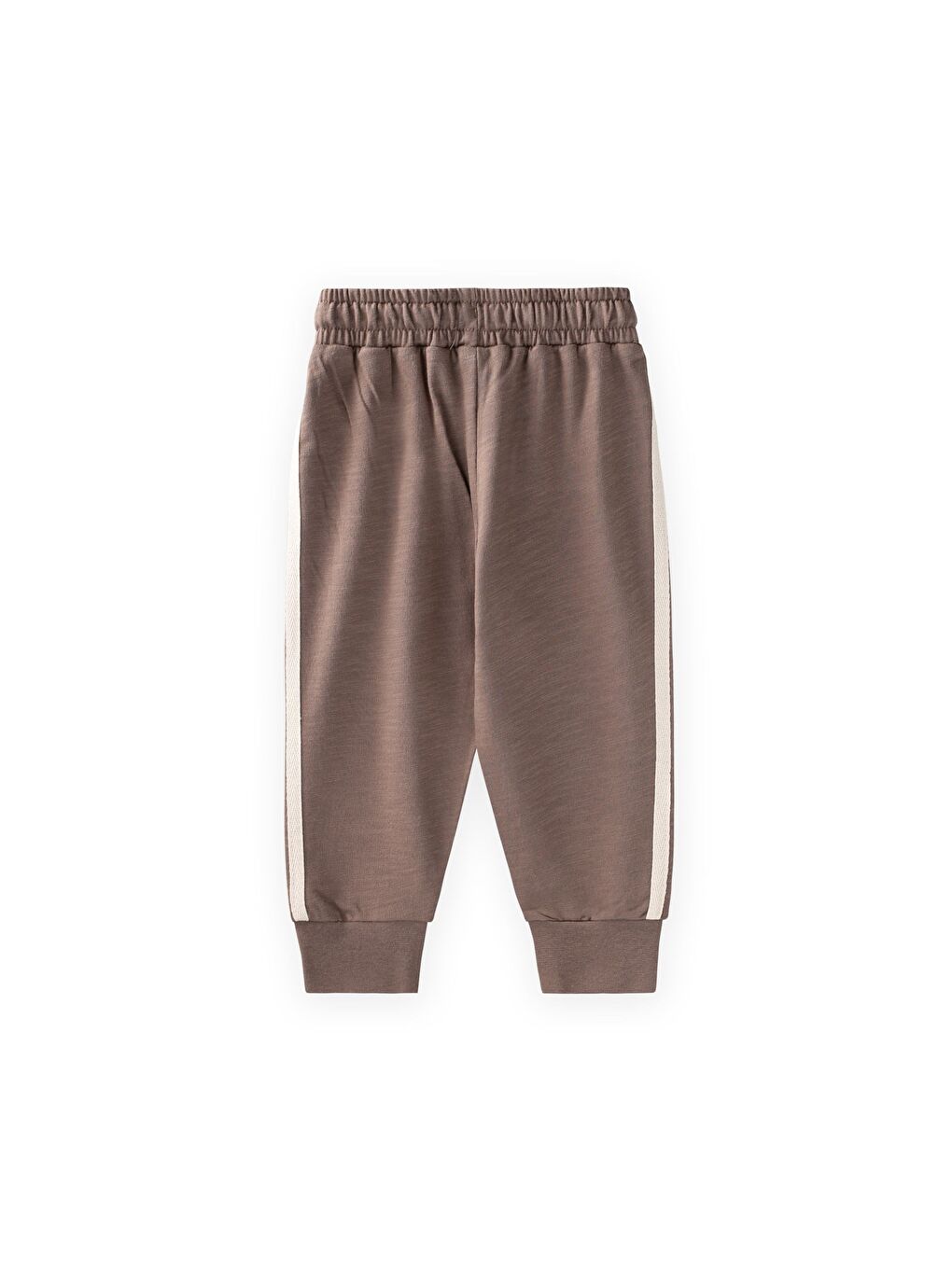 Bej Şerit Detaylı Eşofman 1-10 Yaş Vizon-1