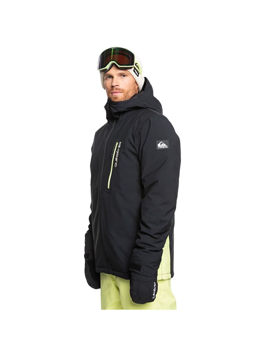 Siyah Mission Block Jk Erkek Yeşil Snowboard Kayak Montu-1