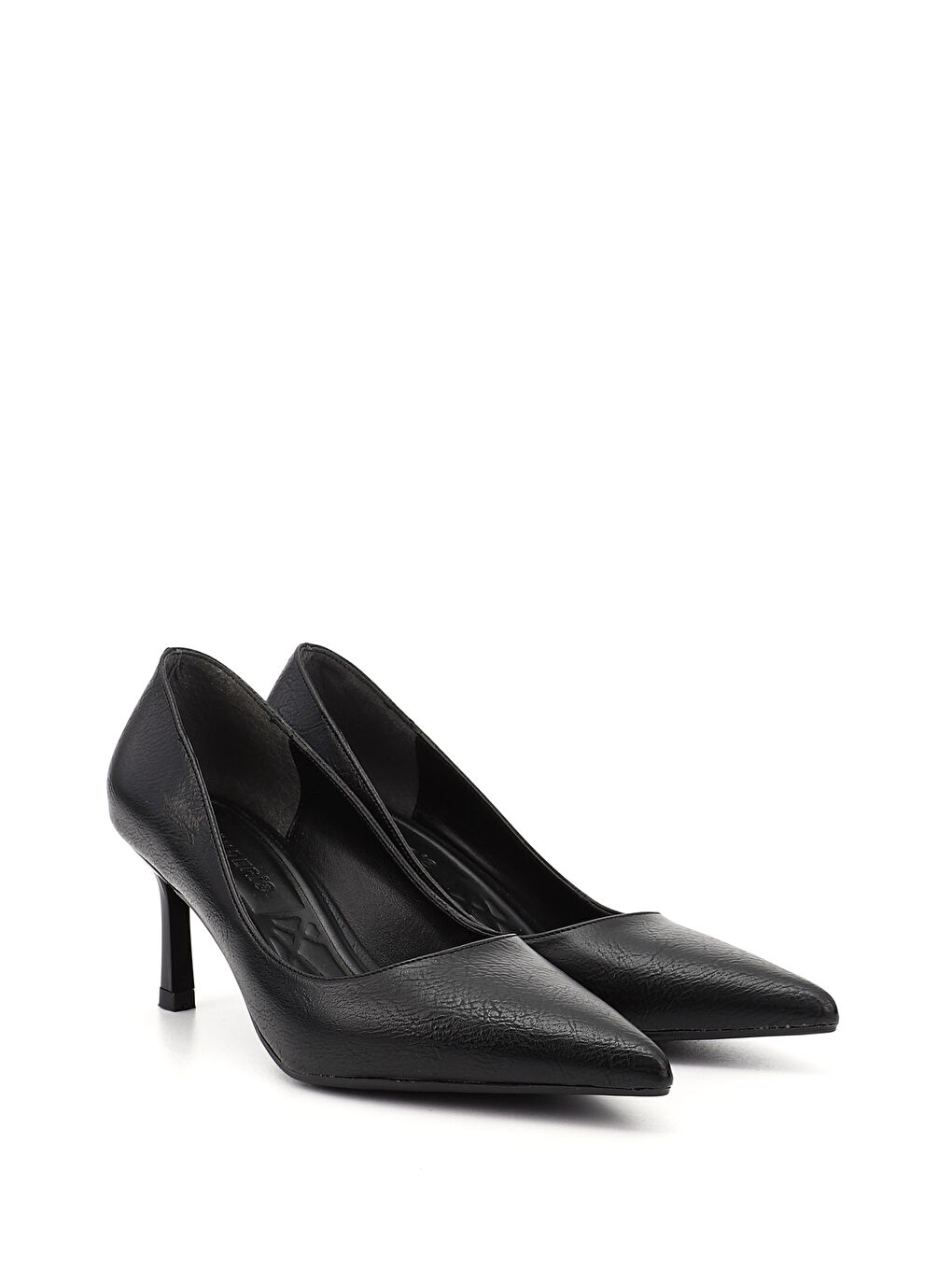 Mor Kadın ZÜMRÜT-SİYAH Sivri Burun İnce Topuklu Stiletto-1