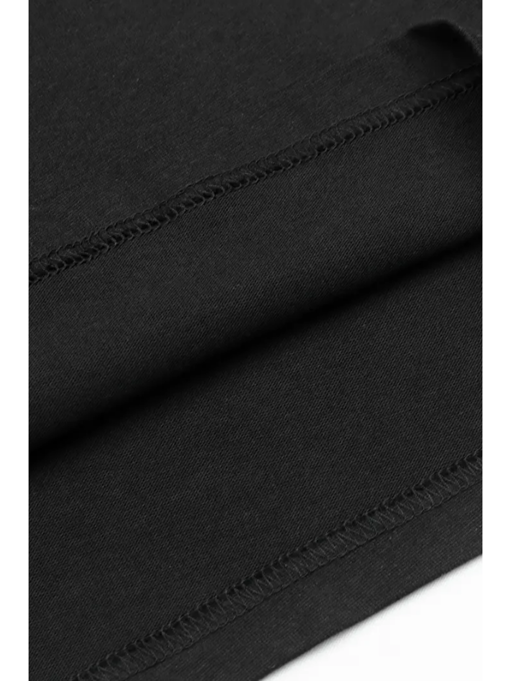 Siyah Erkek Oversize Bisiklet Yaka %100 Pamuk Tişört-1