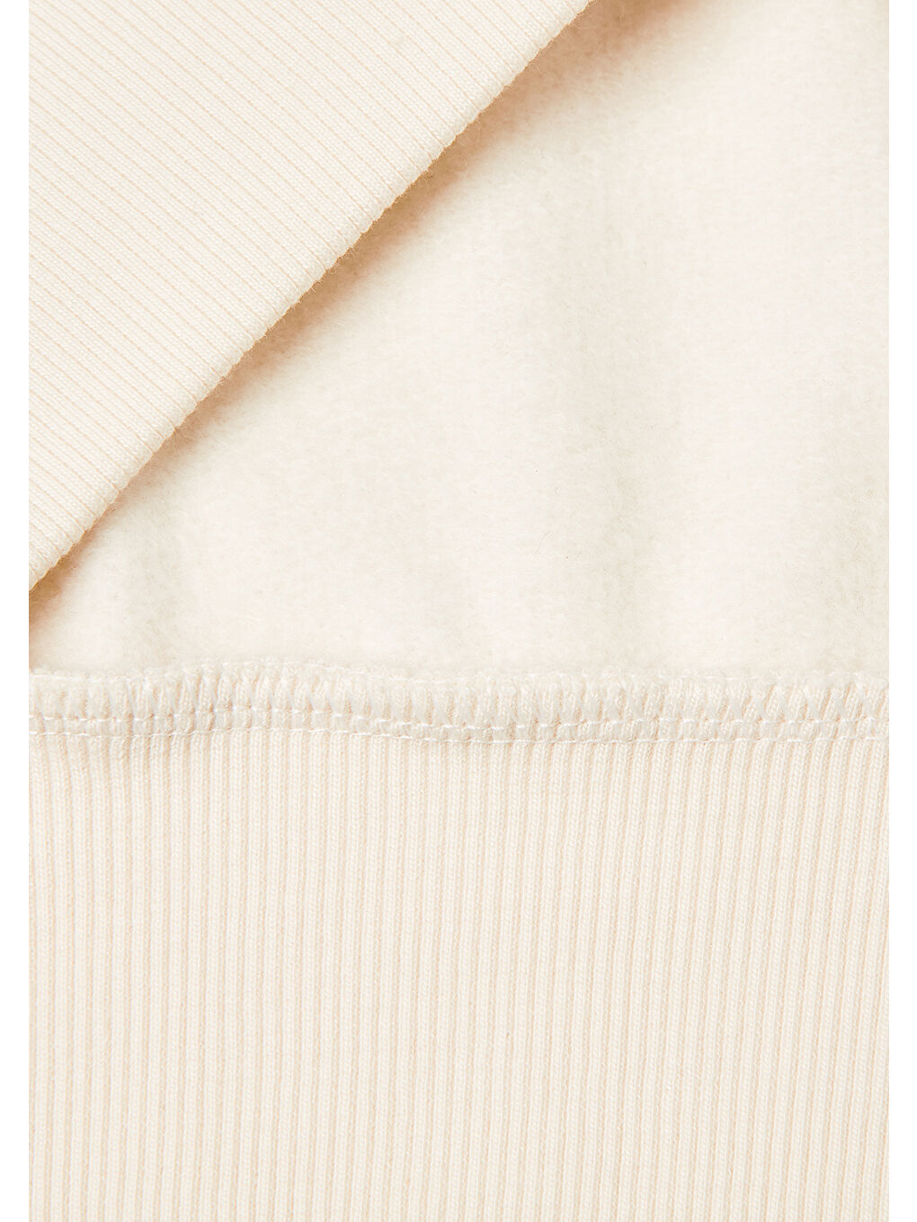 Kız Çocuk Ekru-Mavi Önü Payetli Logolu Cepli Kapüşonlu Sweatshirt-2