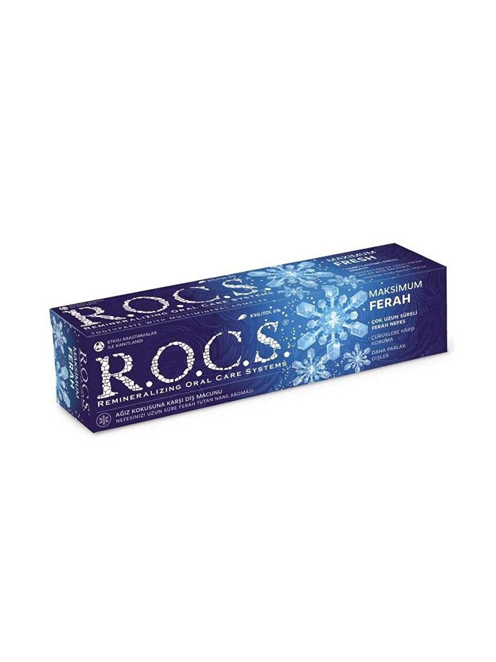 Rocs Beyaz-Renklibaskı Rosc Maksimum Ferahlık Diş Macunu 75 ml - 1