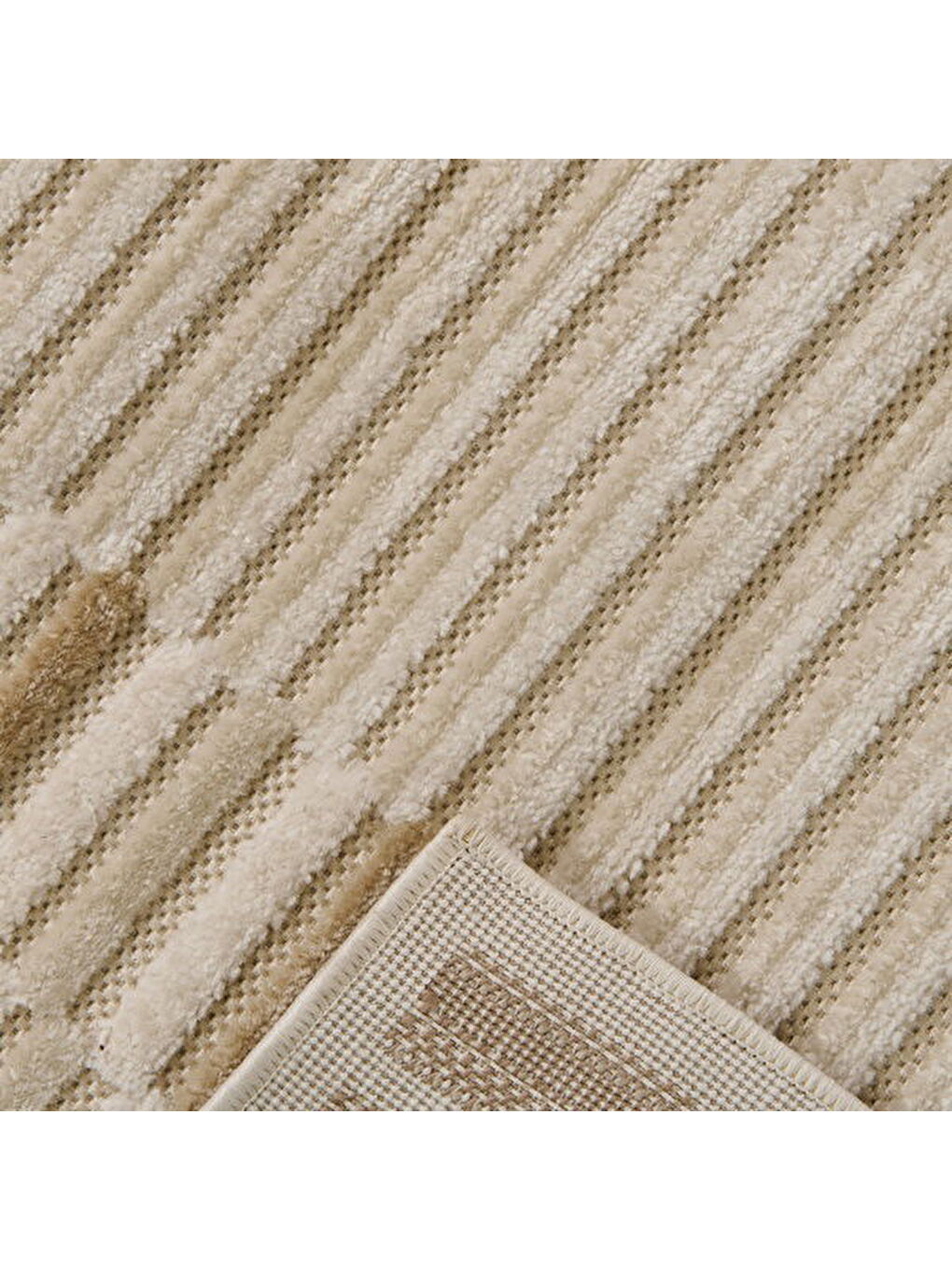 Soft Mono Tozumaz Antialerjik Halı - Bej - 80x150 cm-2