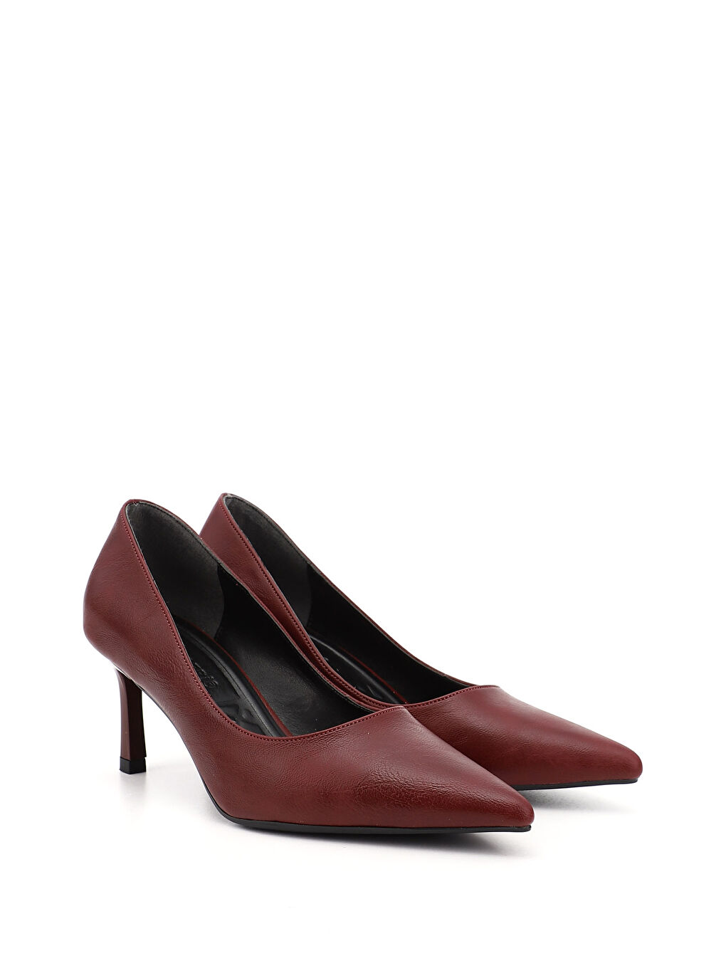 Bordo Kadın BORDO Sivri Burun İnce Topuklu Stiletto-1