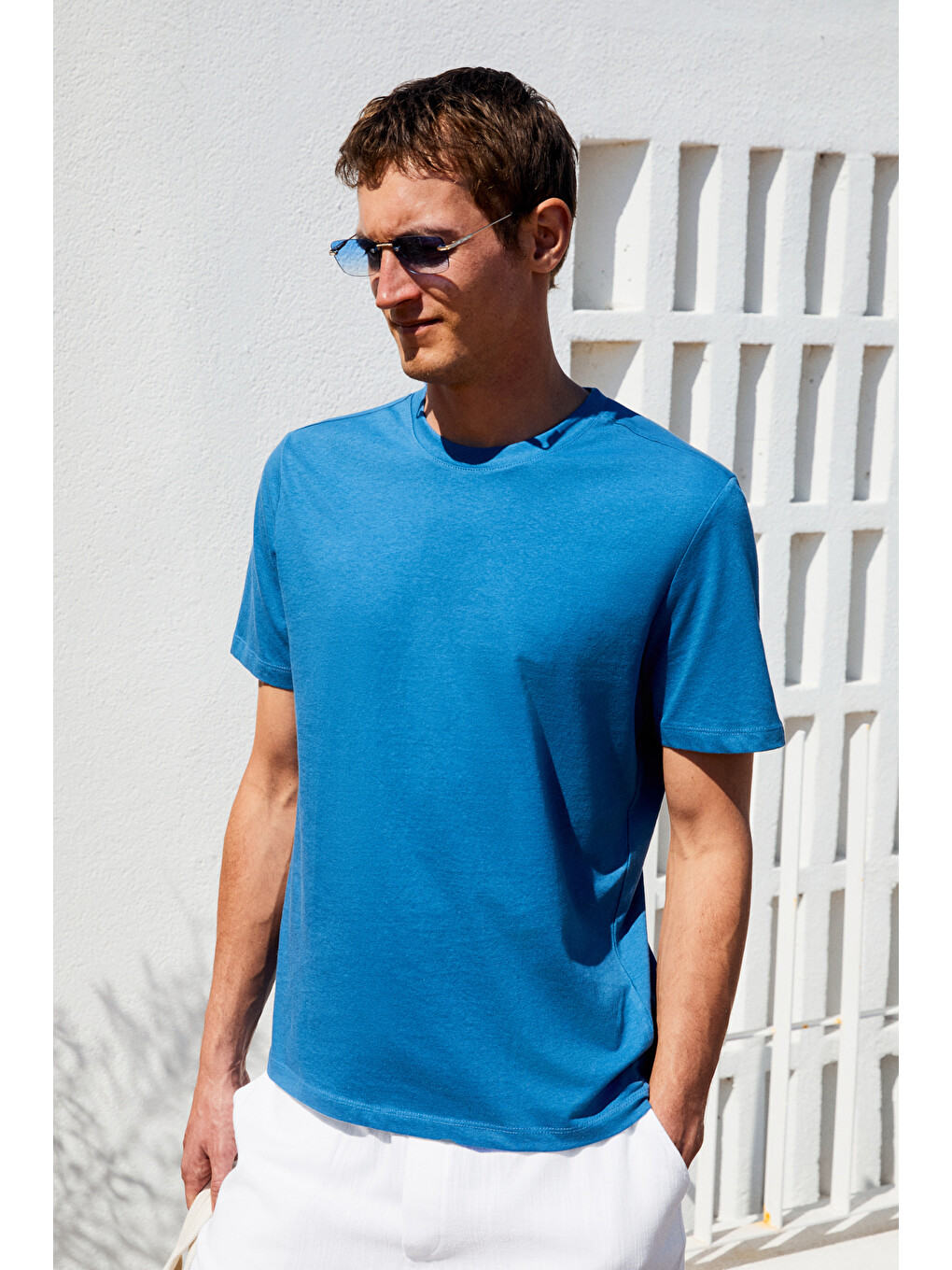 Mavi MOCASSIN Erkek %100 Pamuk Baskılı Relaxed Fit Yuvarlak Yaka Kısa Kollu MAVİ T-Shirt-2