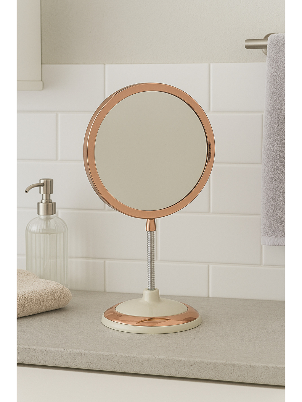 Makyaj Traş Aynası Büyüteçli Çift Taraflı 3x Büyüteçli-1