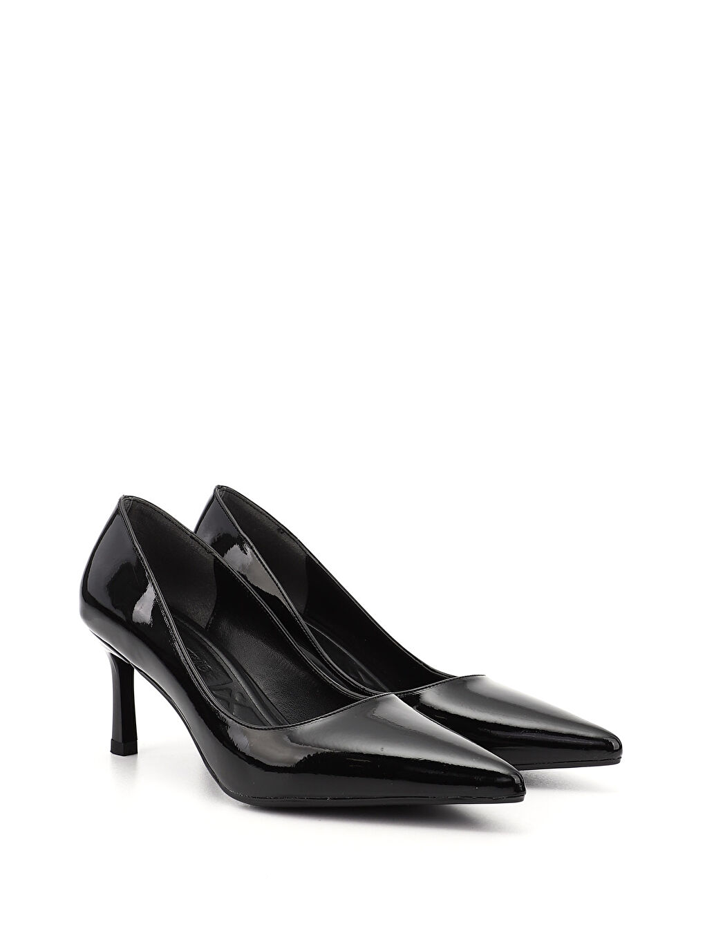 Kırmızı Kadın BAKIR-SİYAH Sivri Burun İnce Topuklu Stiletto-1