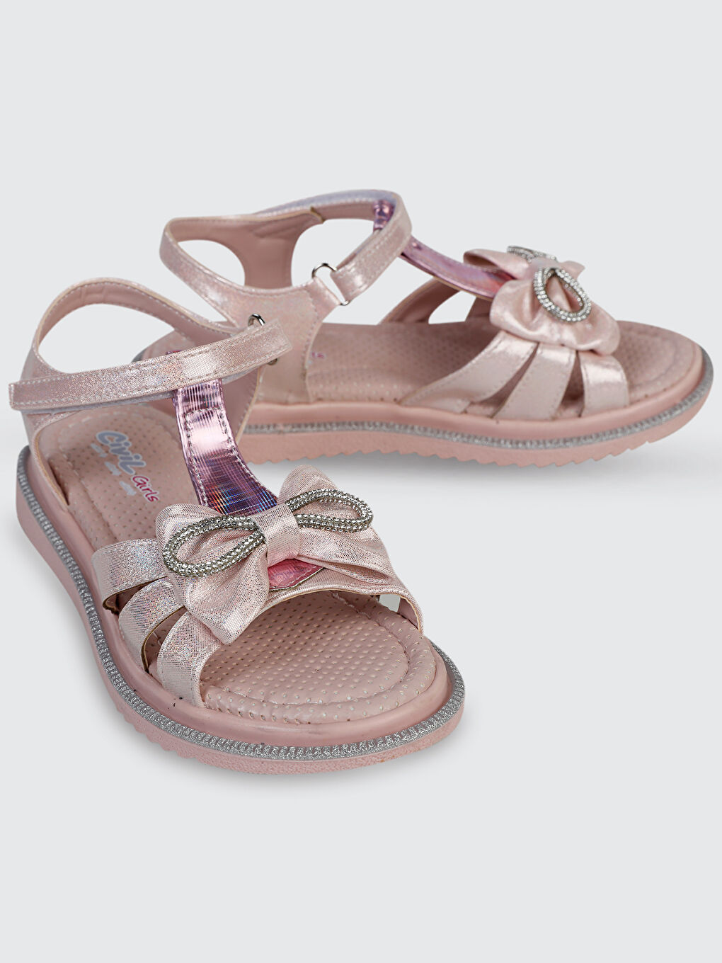 Pembe Girls Kız Çocuk Sandalet 31-35 Numara Pudra-1