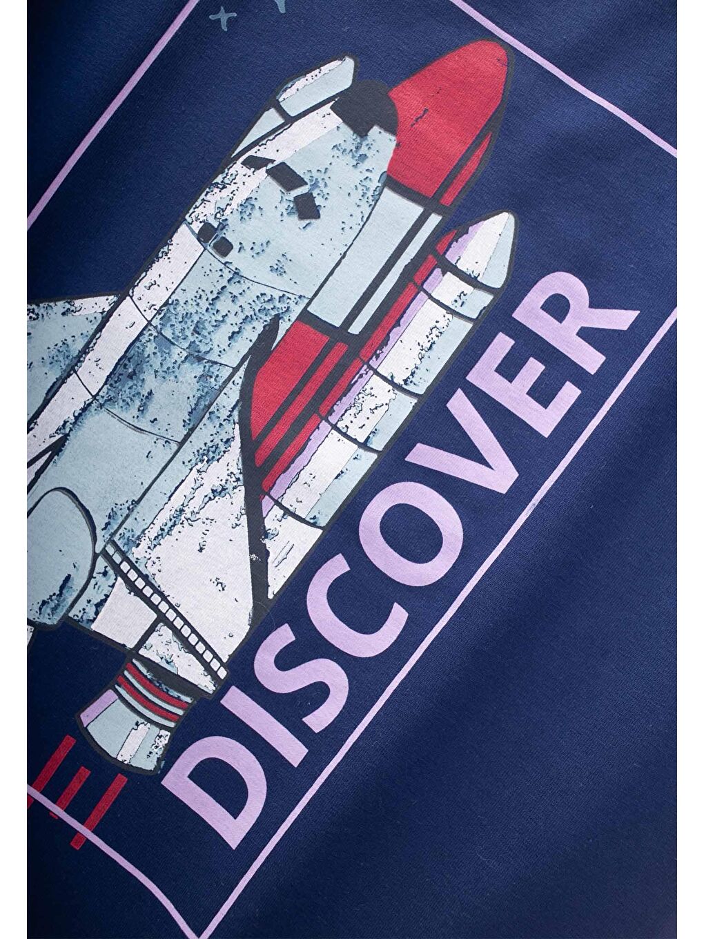 Lacivert Erkek Çocuk Baskılı Tişört-2