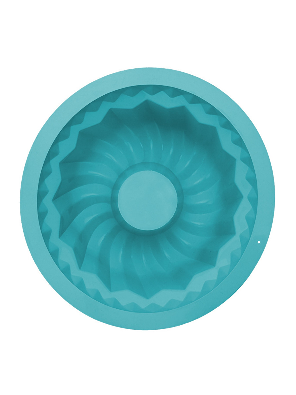 Silikon Büyük Model Kek Kalıbı Mavi 23 cm-1