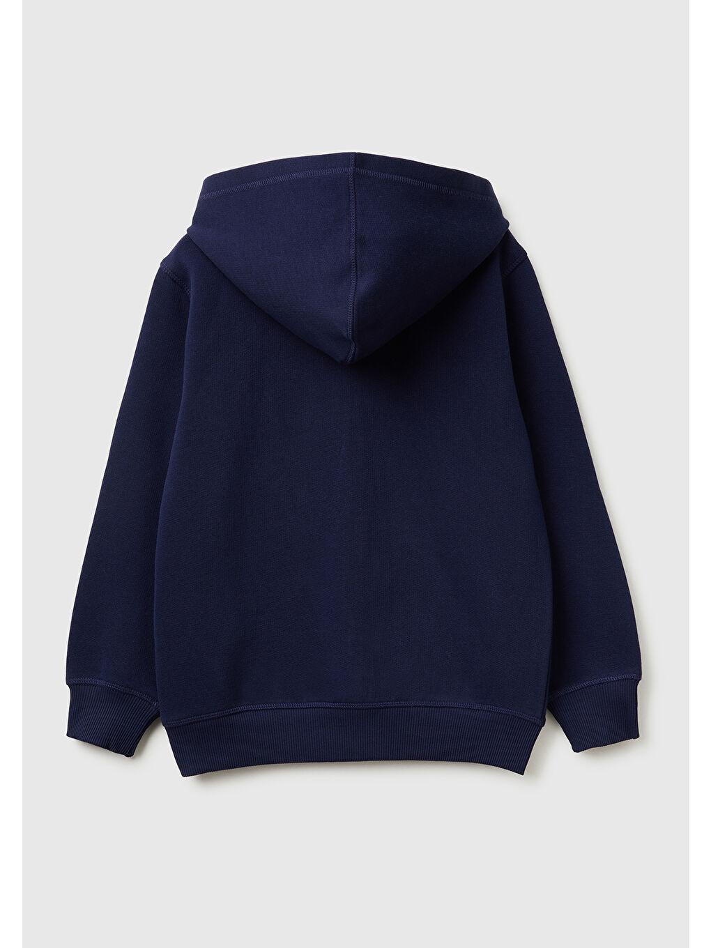 Erkek Çocuk Lacivert Önü Logo Baskılı Cepli Fermuarlı Sweatshirt-1