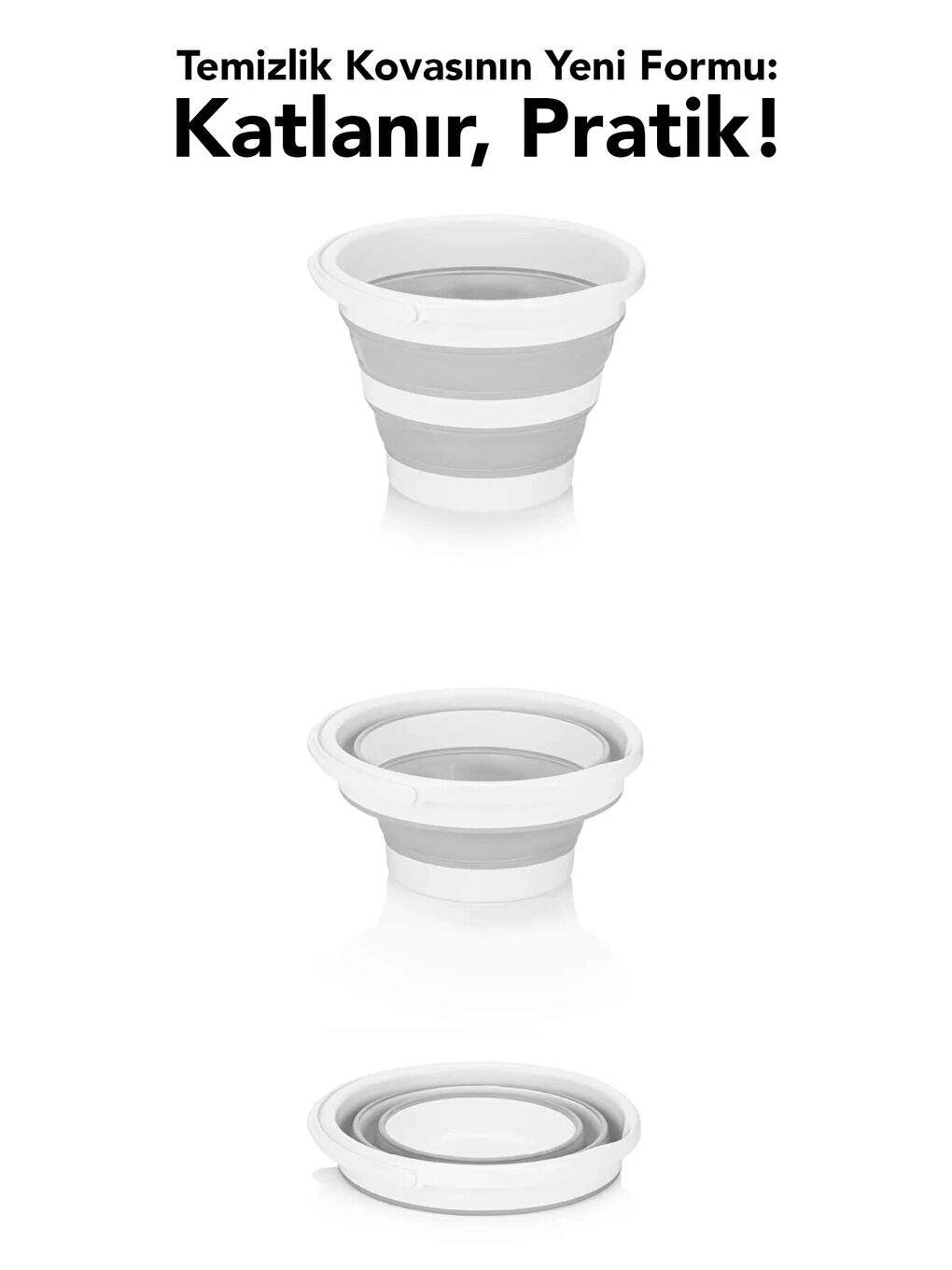 Gri 2'li Katlanır Çamaşır Sepeti 18 l-2